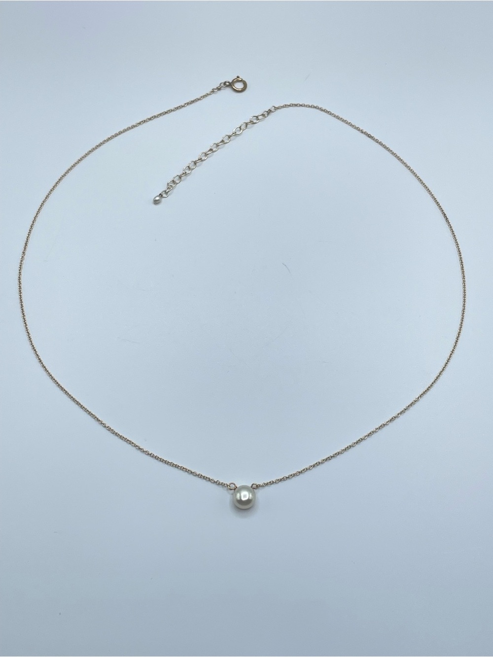 14K Gold Filled Genuine Pearl Necklace Classic Dainty Vintage Style